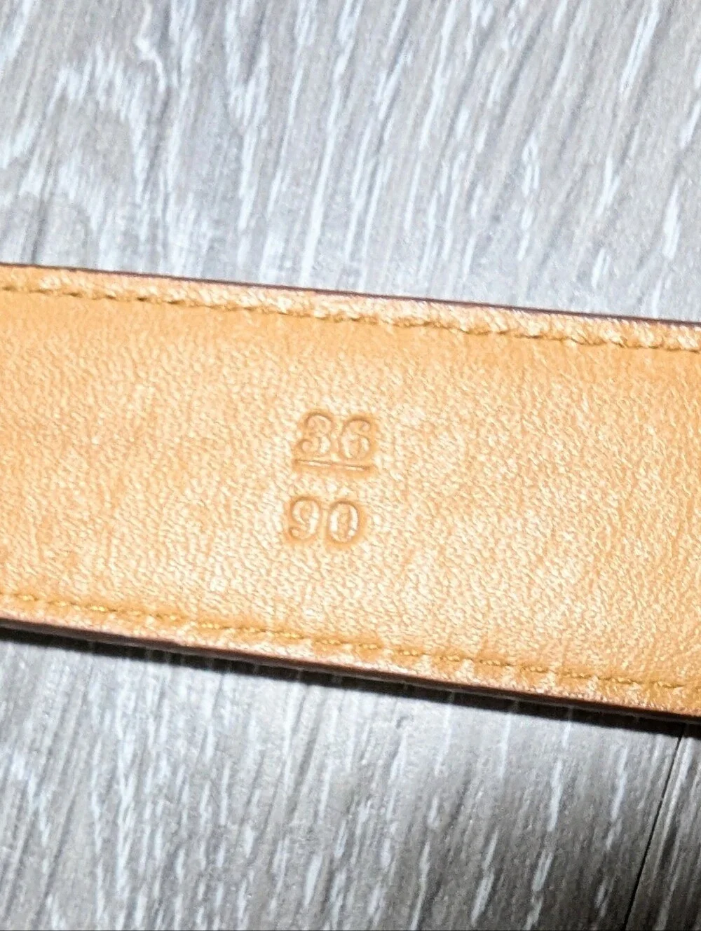Trafalgar Mens Leather Belt Size 36 Brown Gold Buckle
